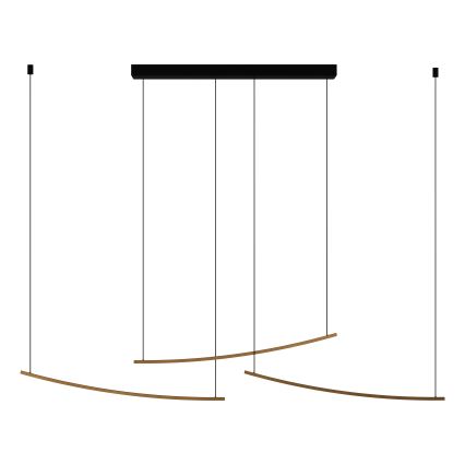 Eglo - Lampadario LED dimmerabile a sospensione con cavo LED/22W/230V 2700/4000/6500K dorato