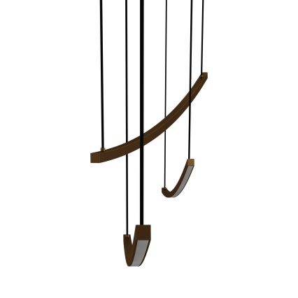 Eglo - Lampadario LED dimmerabile a sospensione con cavo LED/22W/230V 2700/4000/6500K dorato