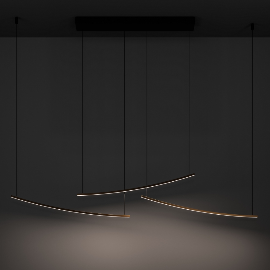 Eglo - Lampadario LED dimmerabile a sospensione con cavo LED/22W/230V 2700/4000/6500K dorato