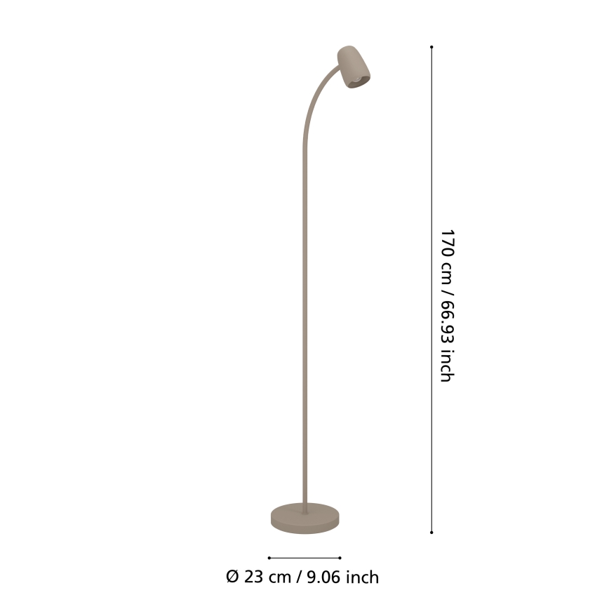 Eglo - Lampada da terra 1xE14/18W/230V, colore crema