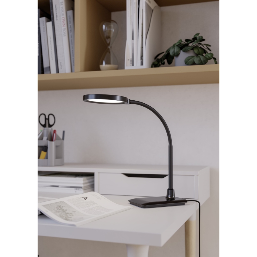 Eglo - Lampada da tavolo flessibile dimmerabile a LED/5,5W/230V 2700/4000/6500K nera