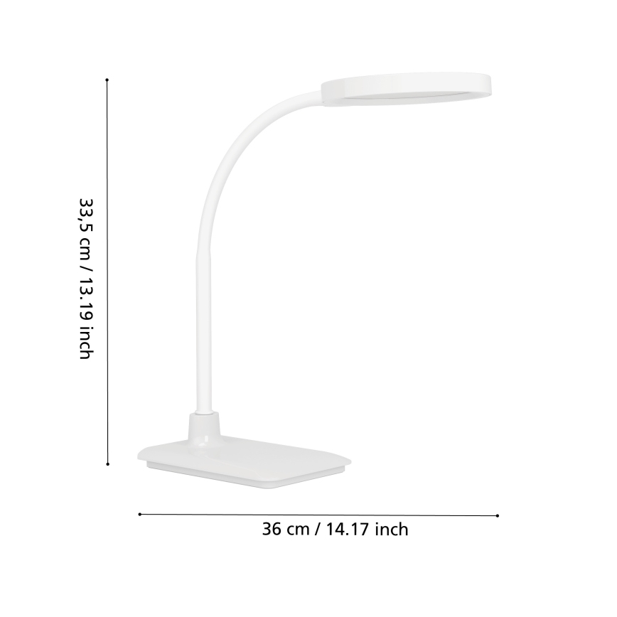 Eglo - Lampada da tavolo flessibile dimmerabile a LED/5,5W/230V 2700/4000/6500K bianco