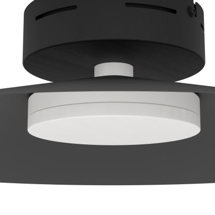 Eglo - Plafoniera LED RGBW dimmerabile da soffitto, 15,5 W, 230 V, 2700–6500 K, Ø 45 cm, nera