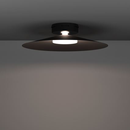Eglo - Plafoniera LED RGBW dimmerabile da soffitto, 15,5 W, 230 V, 2700–6500 K, Ø 45 cm, nera
