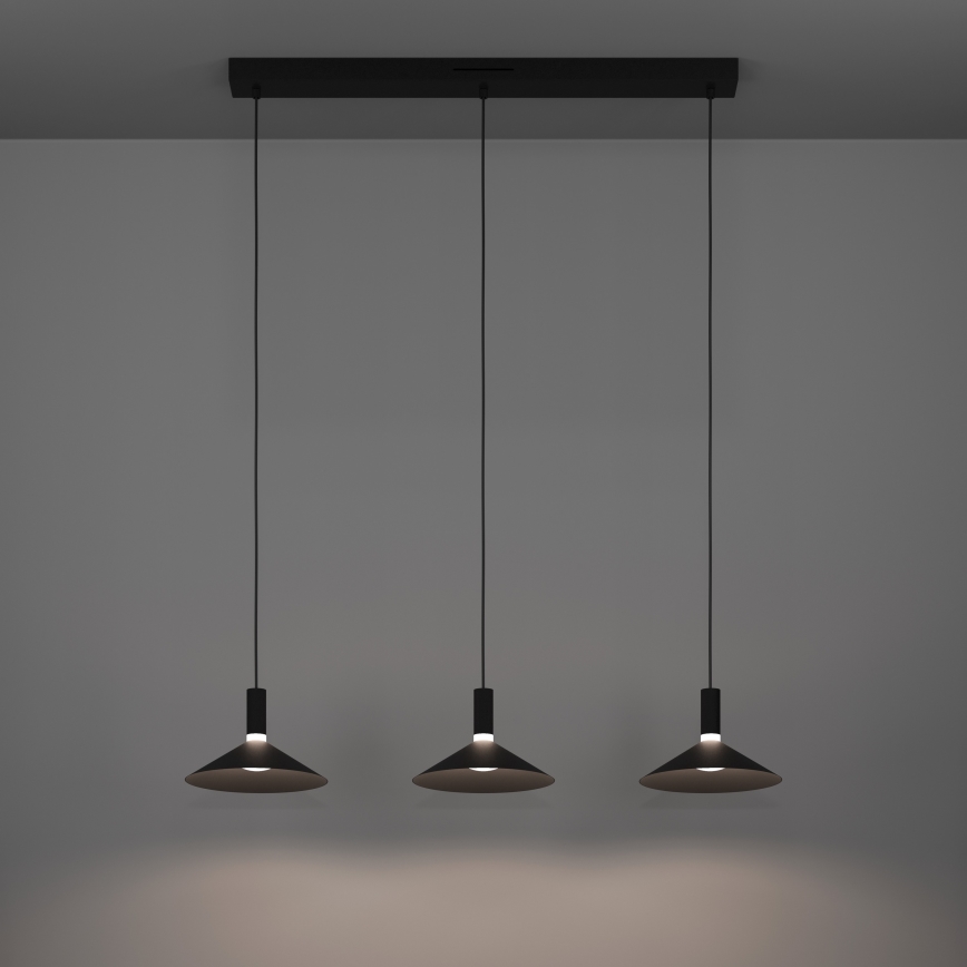 Eglo - LED RGBW dimmerabile lampadario su cavo 3xLED/7,5W/230V 2700-6500K nero