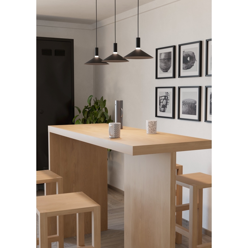 Eglo - LED RGBW dimmerabile lampadario su cavo 3xLED/7,5W/230V 2700-6500K nero