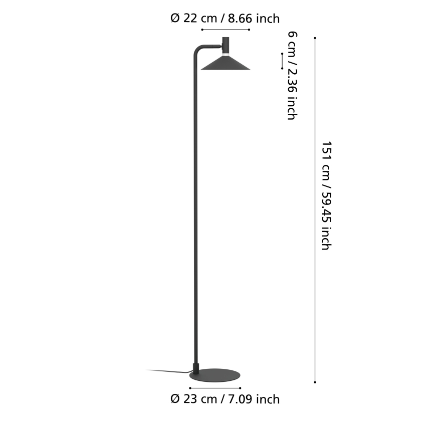 Eglo - Piantana dimmerabile LED RGBW LED/7,5W/230V 2700-6500K nero