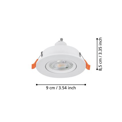 Eglo - Faretto da incasso LED 1xGU10/4,5W/230V bianco
