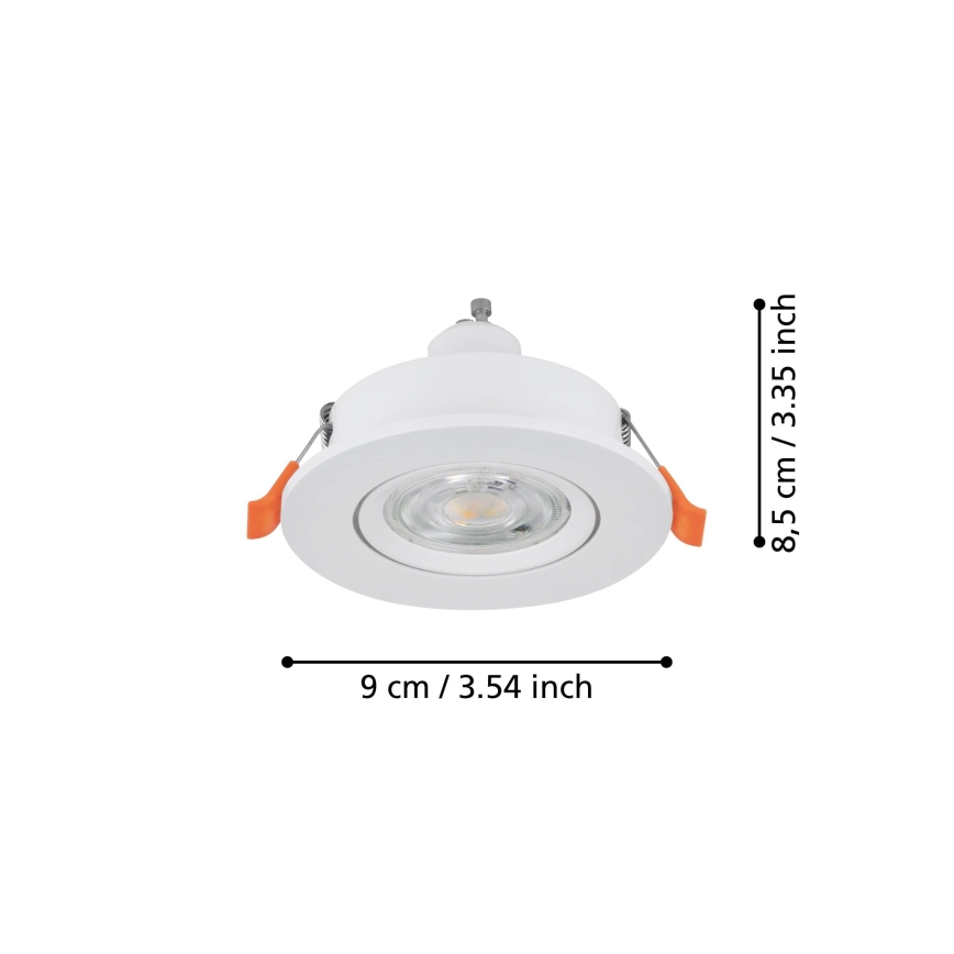 Eglo - Faretto da incasso LED 1xGU10/4,5W/230V bianco
