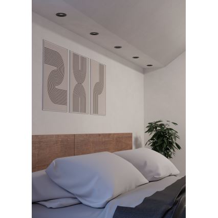 Eglo - Set di 3 faretti da incasso LED 1xGU10/4,5W/230V nero