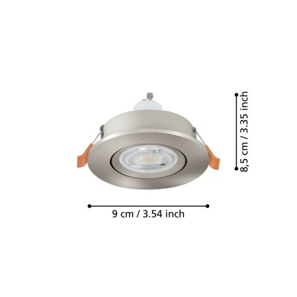Eglo - Faretto da incasso LED 1xGU10/4,5W/230V cromo satinato