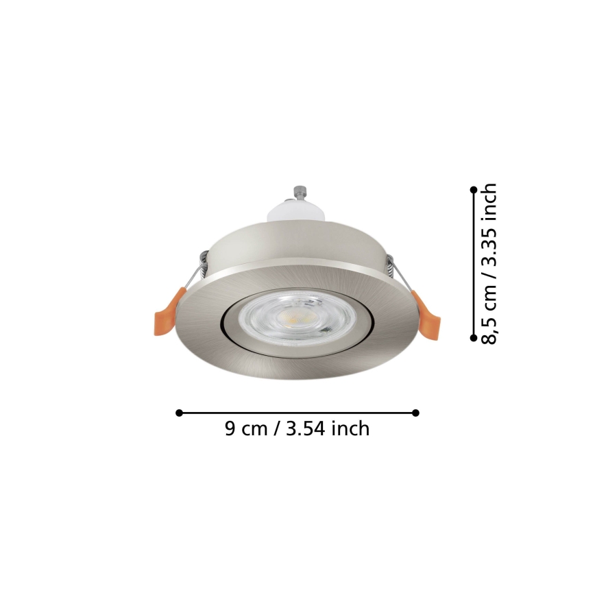 Eglo - Faretto da incasso LED 1xGU10/4,5W/230V cromo satinato