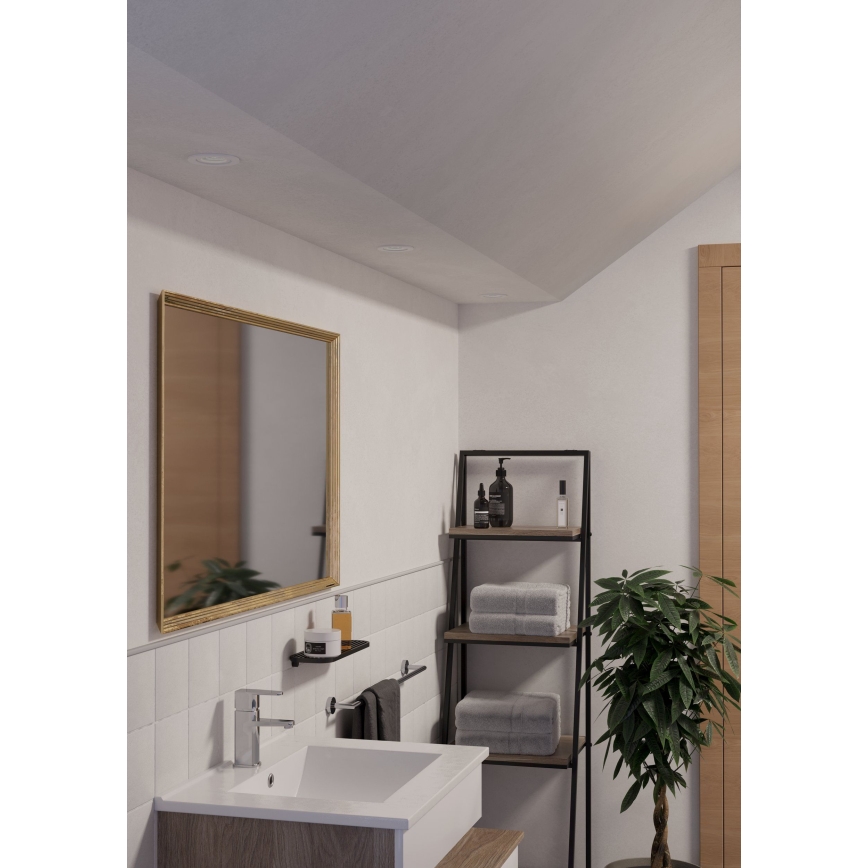 Eglo - Faretto LED ad incasso per bagno 1xGU10/4,5W/230V IP44 bianco