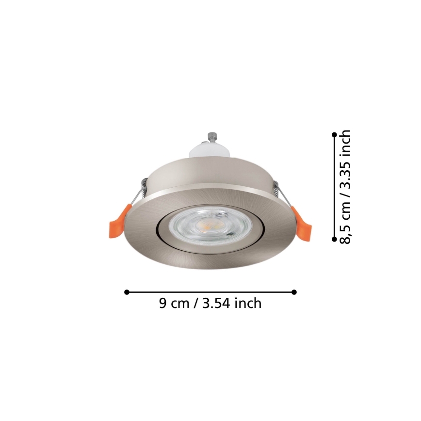 Eglo - faretto da incasso LED 1xGU10/4,5W/230V cromo satinato