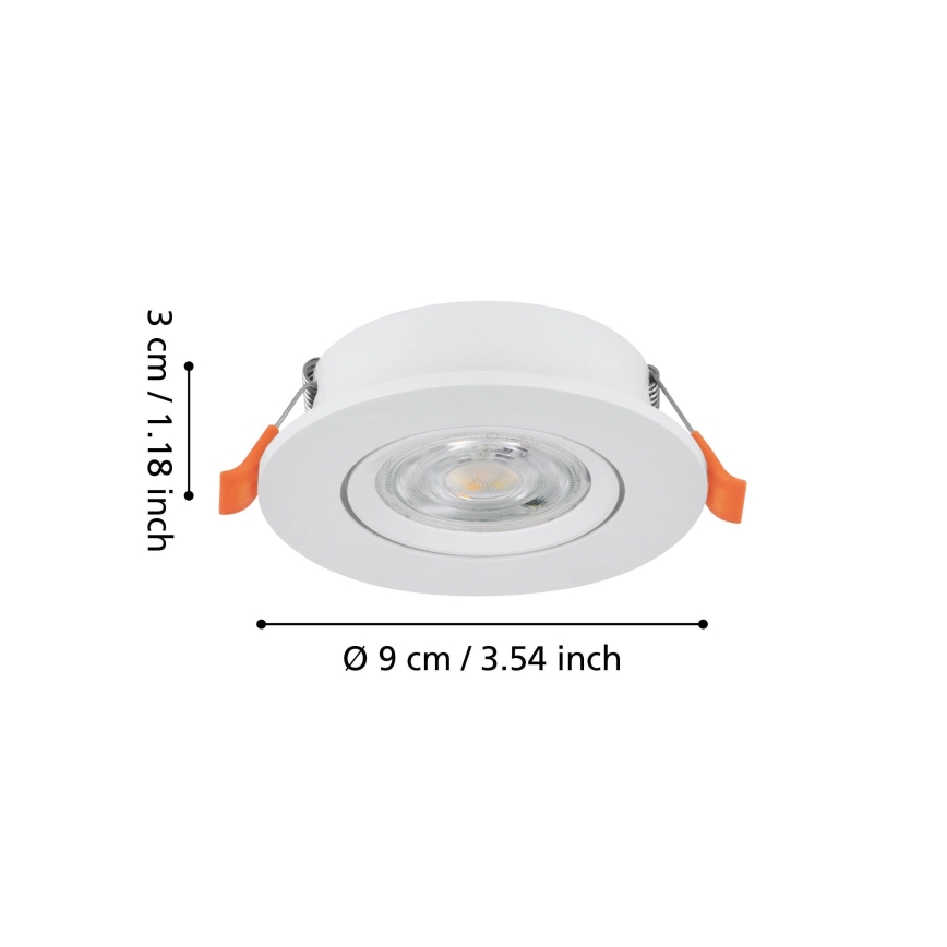 Eglo - Faretto da incasso a LED/4,8W/230V 2700/4000/6500K bianco