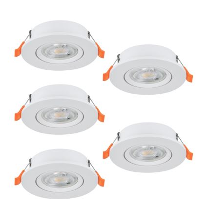 Eglo - Set 5x faretti da incasso LED/4,8W/230V 2700/4000/6500K bianco