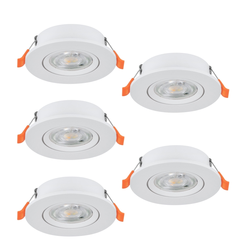 Eglo - Set 5x faretti da incasso LED/4,8W/230V 2700/4000/6500K bianco