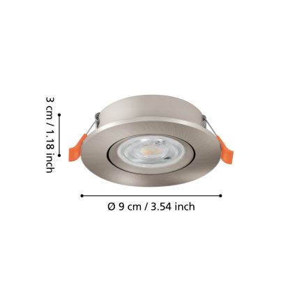 Eglo - Spot LED da incasso LED/4,8W/230V 2700/4000/6500K cromo opaco