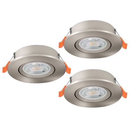 Eglo - Set da 3 faretti da incasso a LED 4,8W/230V 2700/4000/6500K cromo opaco