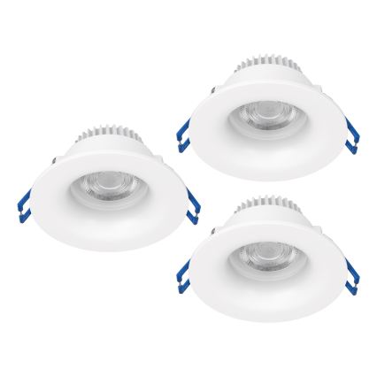 Eglo - SET 3x faretti da incasso per bagno LED/4,9W/230V 2700/4000/6500K Ø 8,8 cm IP65 bianco
