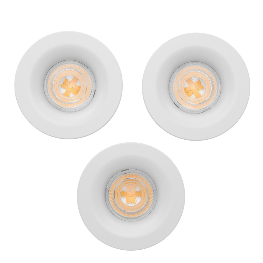Eglo - SET 3x faretti da incasso per bagno LED/4,9W/230V 2700/4000/6500K Ø 8,8 cm IP65 bianco