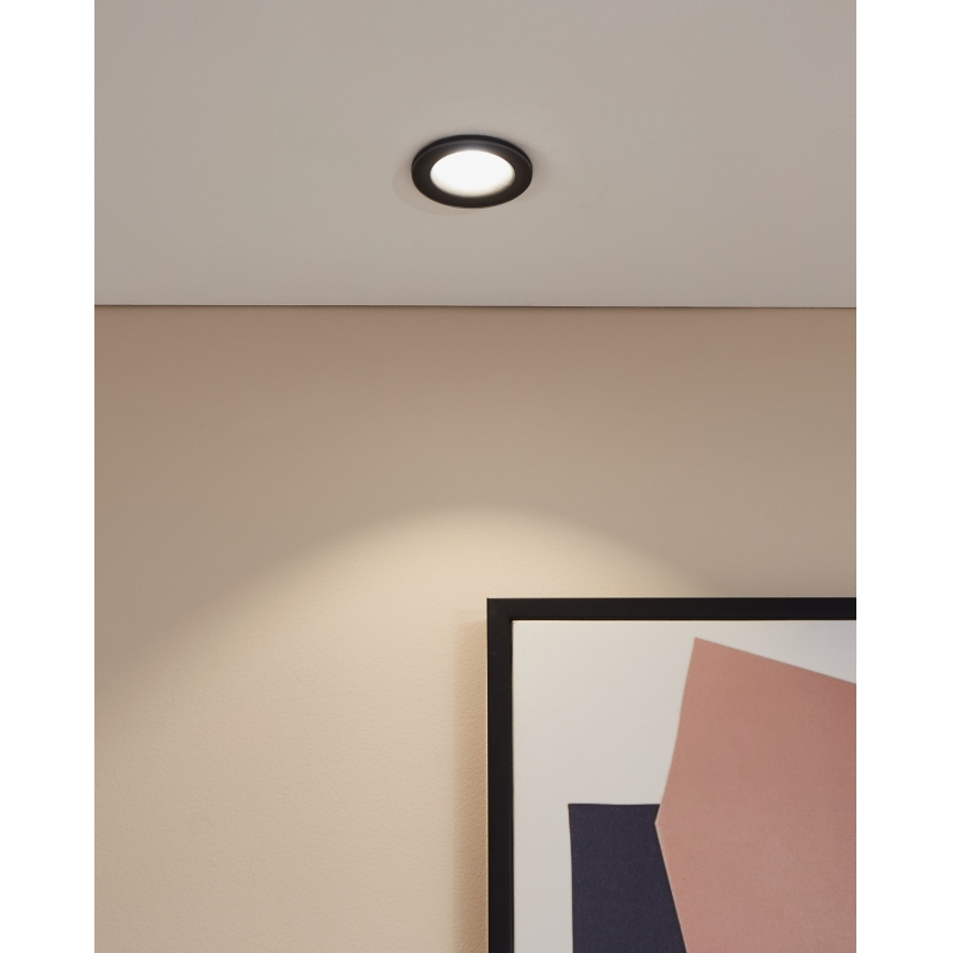 Eglo - Faretto LED da incasso per bagno LED/4,9W/230V 2700/4000/6500K Ø 8,8 cm IP65 nero