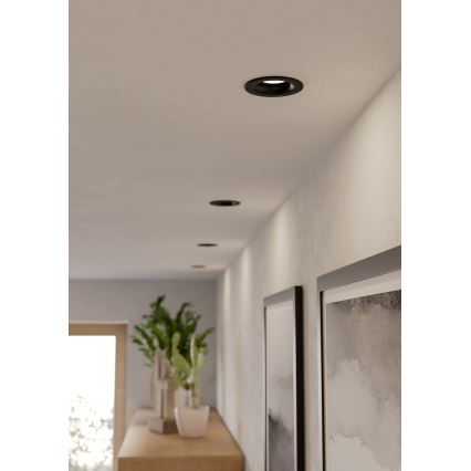 Eglo - Faretto LED da incasso per bagno LED/4,9W/230V 2700/4000/6500K Ø 8,8 cm IP65 nero