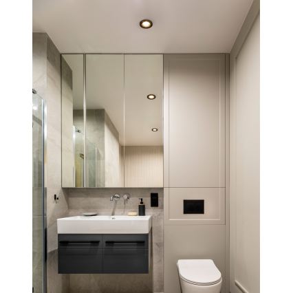 Eglo - Set da 3 faretti da incasso per bagno a LED/4,9W/230V 2700/4000/6500K Ø 8,8 cm IP65 nero