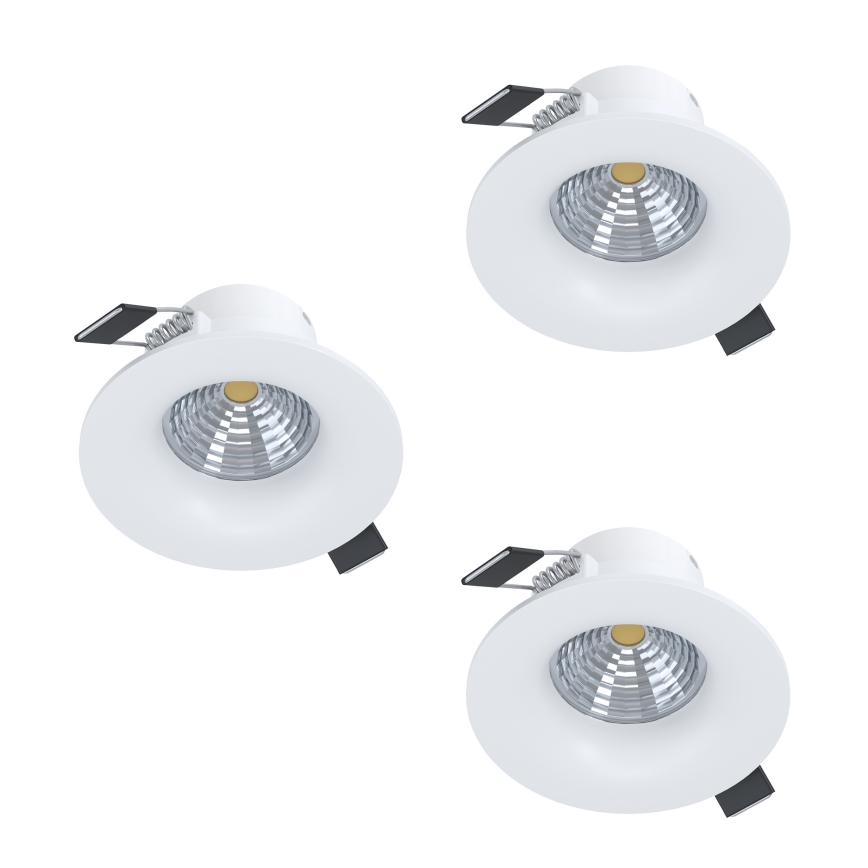 Eglo - Set da 3 faretti da incasso dimmerabili LED/4,8W/230V Ø 8,8 cm bianco