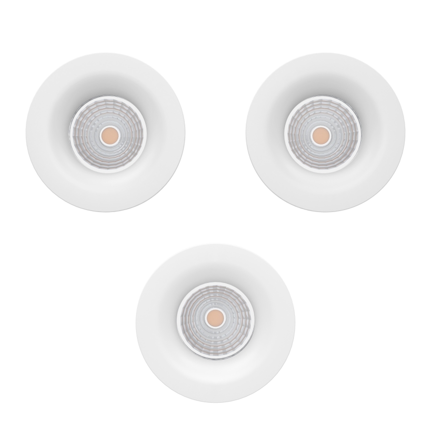 Eglo - Set da 3 faretti da incasso dimmerabili LED/4,8W/230V Ø 8,8 cm bianco