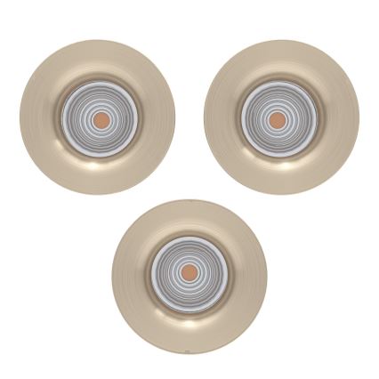 Eglo - Set da 3 faretti da incasso LED dimmerabili LED/4,8W/230V Ø 8,8 cm cromo opaco