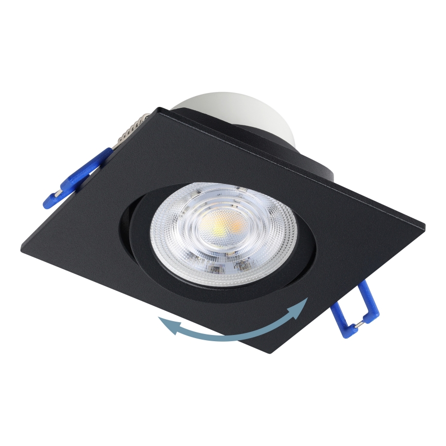 Eglo - Confezione da 3 faretti da incasso dimmerabili a LED 4,8W/230V 8,8x8,8 cm nero