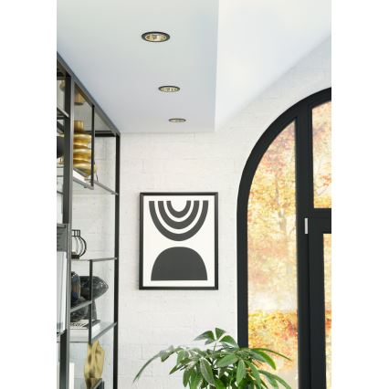 Eglo - Faretto LED da incasso dimmerabile per bagno LED/4,8W/230V 2700/4000/6500K IP44 nero