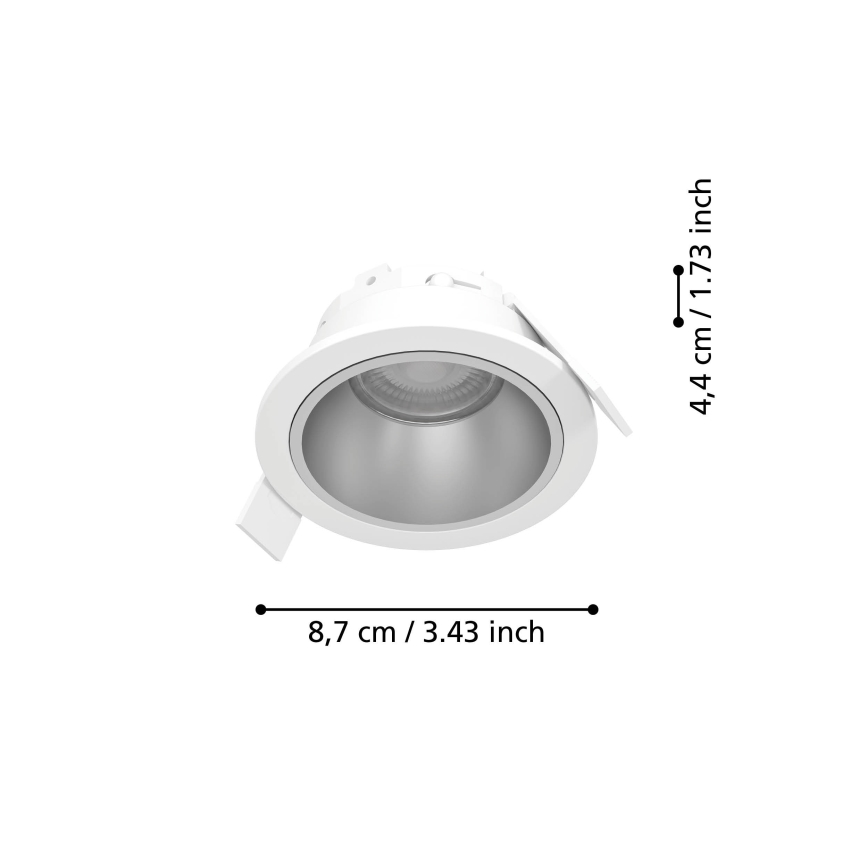 Eglo - Faretto LED dimmerabile da incasso per bagno LED/4,8W/230V 2700/4000/6500K IP44 bianco/oro