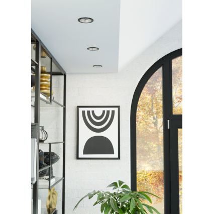 Eglo - Faretto da incasso RGBW LED dimmerabile per bagno LED/4,8W/230V 2700-6500K IP44 nero