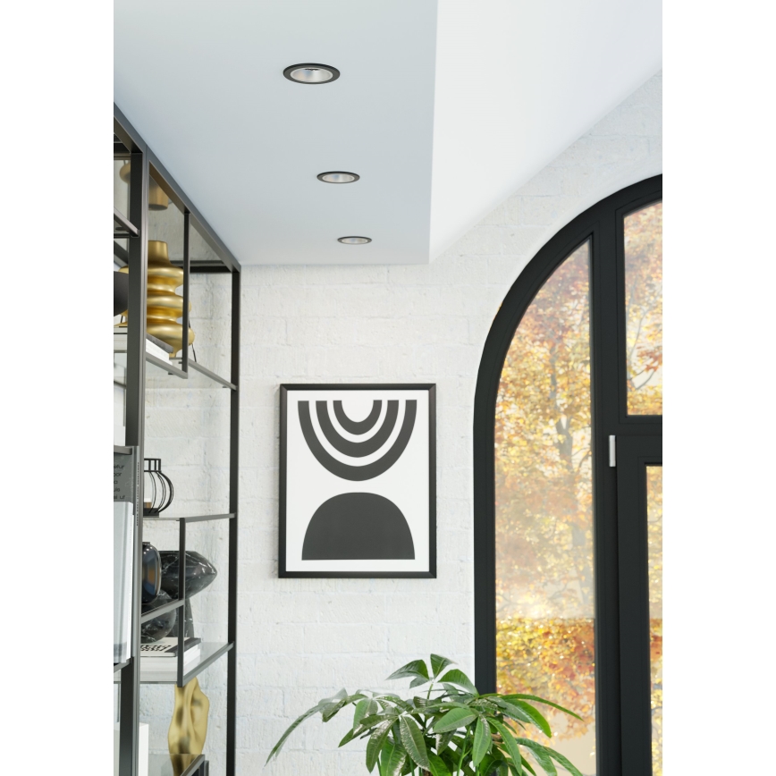 Eglo - Faretto da incasso RGBW LED dimmerabile per bagno LED/4,8W/230V 2700-6500K IP44 nero