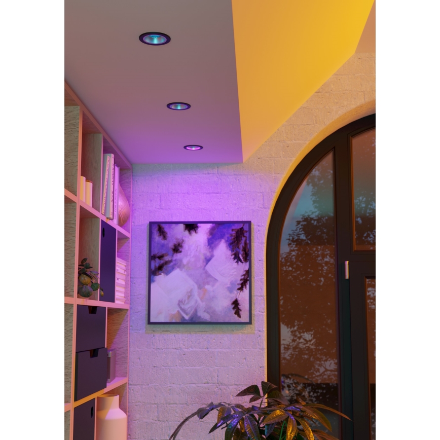 Eglo - Faretto da incasso RGBW LED dimmerabile per bagno LED/4,8W/230V 2700-6500K IP44 nero