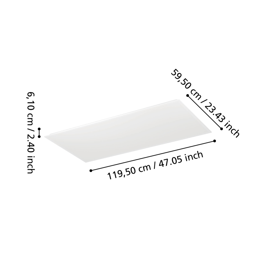 Eglo - Pannello LED dimmerabile a plafone LED/35,5W/230V 2700-6500K 120x60 cm bianco + telecomando