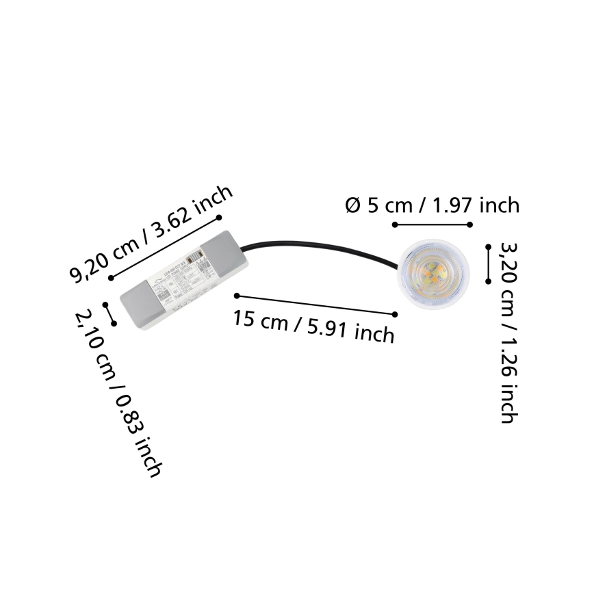 Eglo - Modulo LED per esterni LED/4,9W/230V 2700/4000/6500K IP65