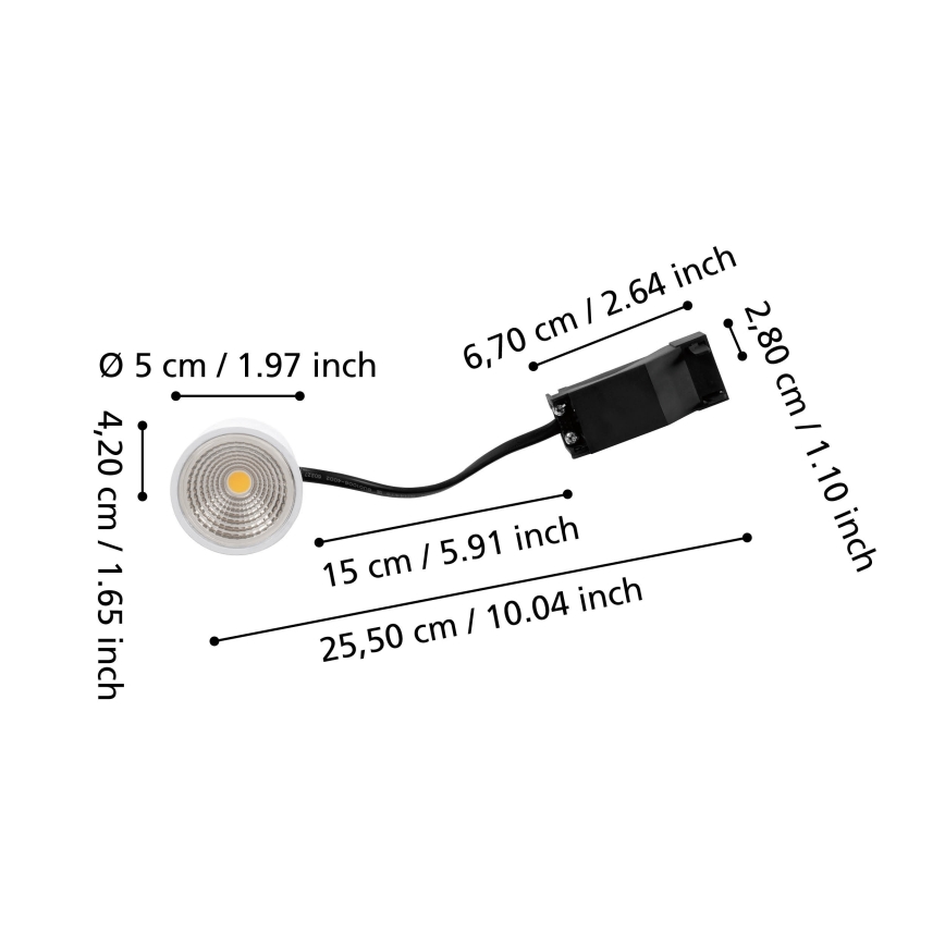 Eglo - Modulo LED dimmerabile 4,8W/230V 2700K