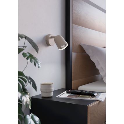 Eglo - Faretto da parete 1x GU10/5W/230V beige