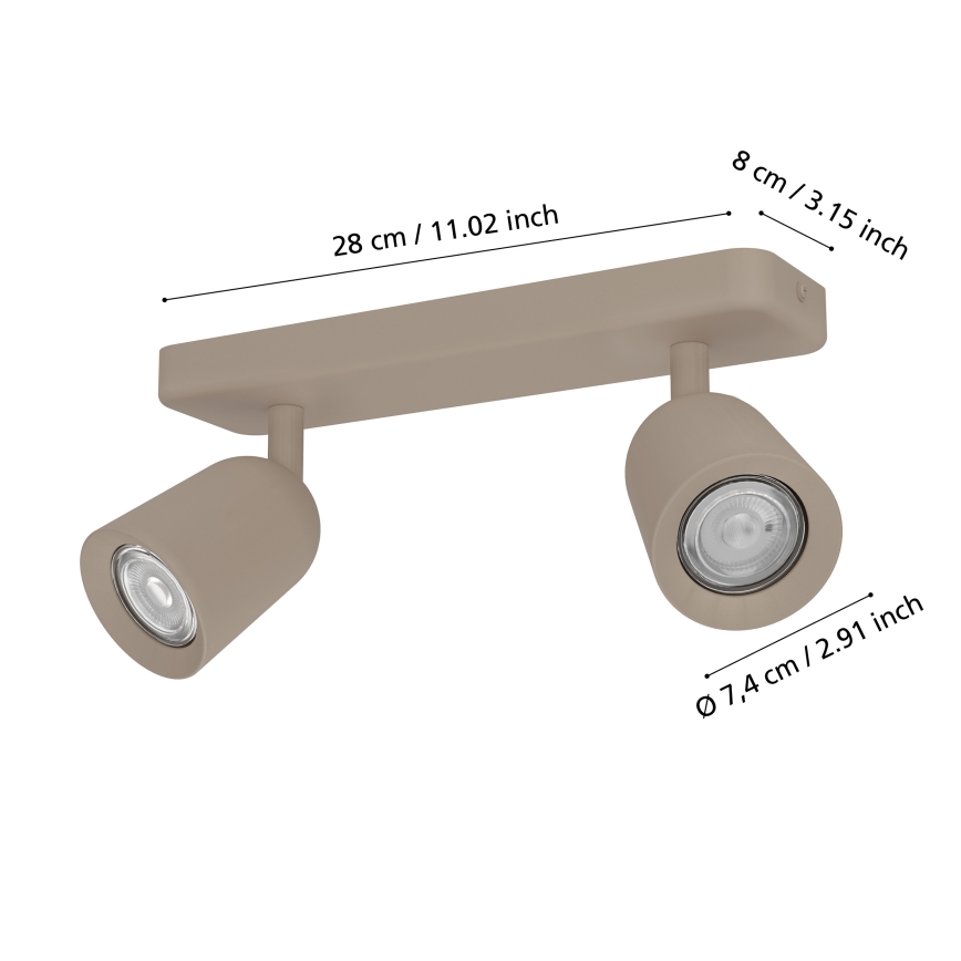 Eglo - Faretto 2xGU10/10W/230V beige
