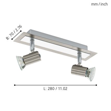 EGLO - Applique/Plafoniera 2xGU10/LED/3W