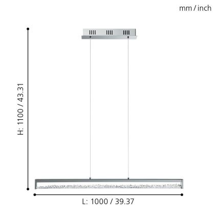 EGLO - Lampadario LED a sospensione con filo 6xLED/6W/230V