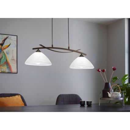 EGLO - Lampadario 2xE27/60W/230V