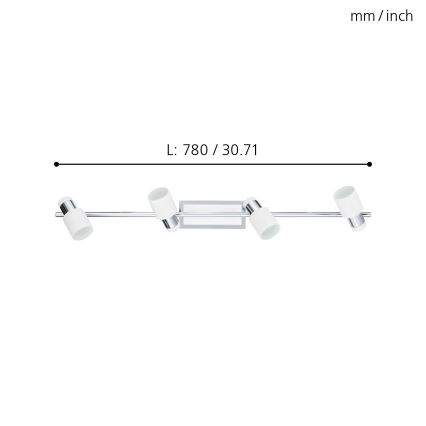 Eglo - Faretto LED 4xGU10-LED/5W/230V