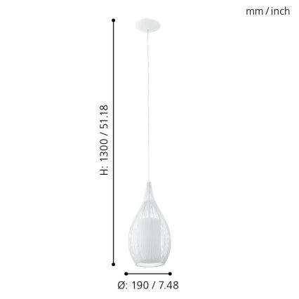 Eglo - Lampadario 1xE27/60W/230V