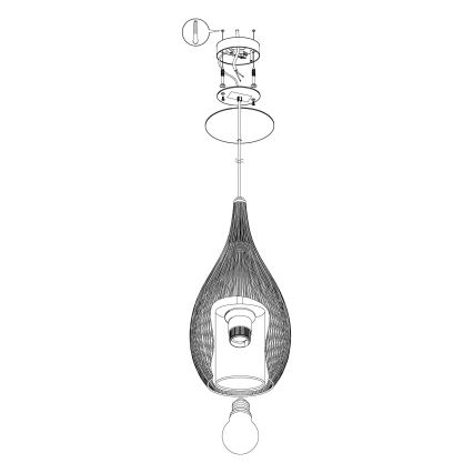 Eglo - Lampadario 1xE27/60W/230V