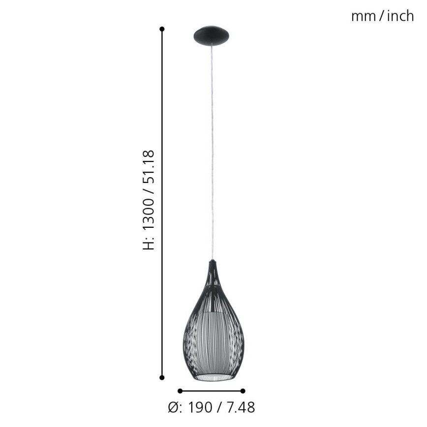 Eglo - Lampadario 1xE27/60W/230V
