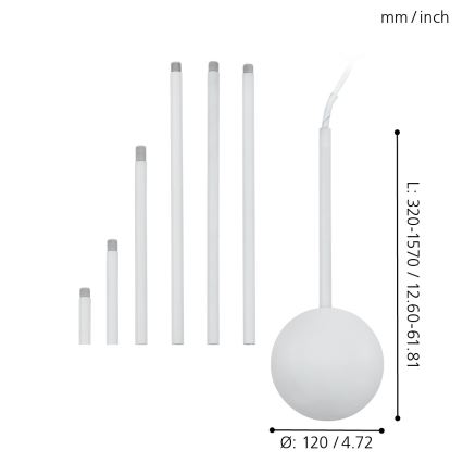 Eglo - Copertura per cavo  bianco